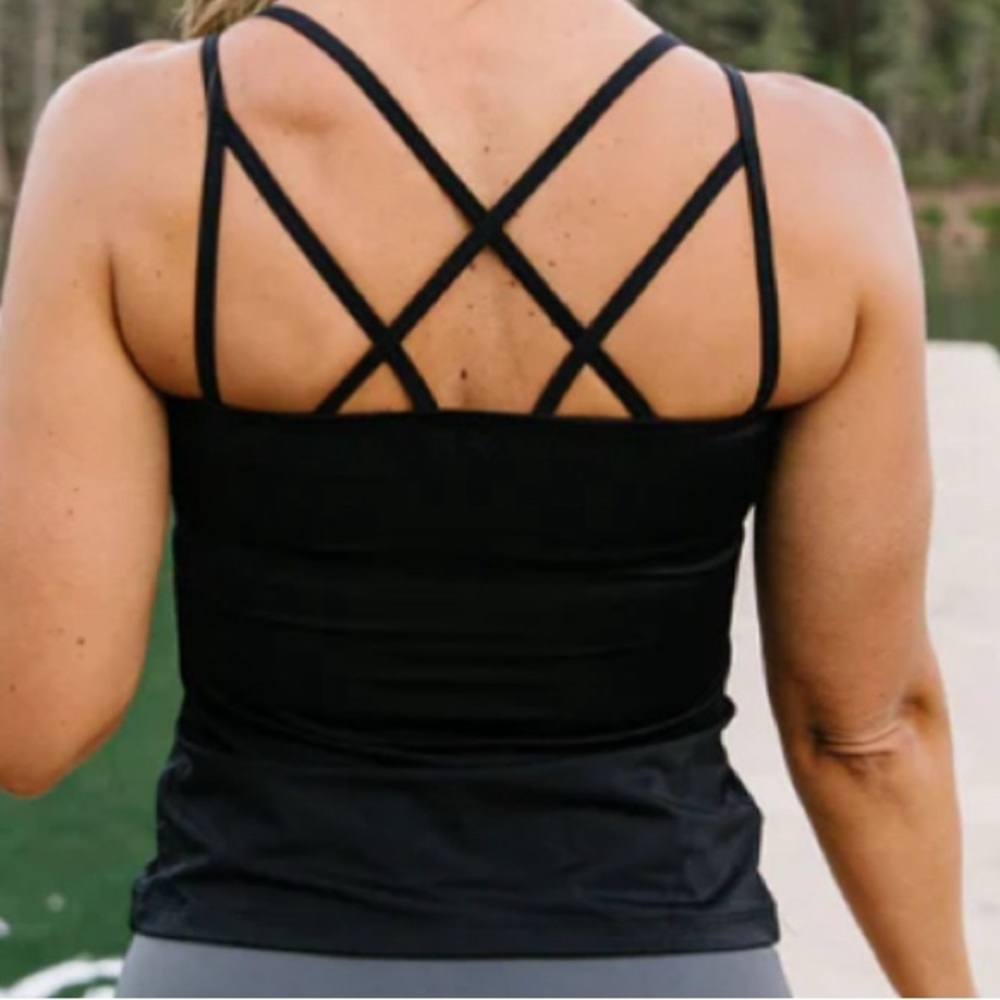 KIAVA SWITCHBACK BLACK TANKINI - SWIM MEDIUM